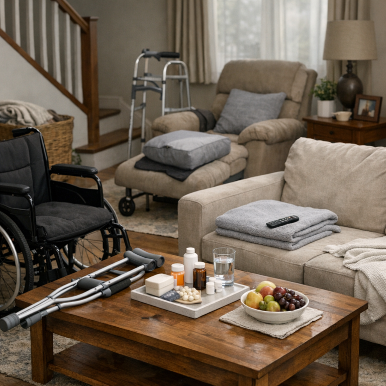 home recovery family support illustration for Home Recovery: Family Support After Truck Injuries