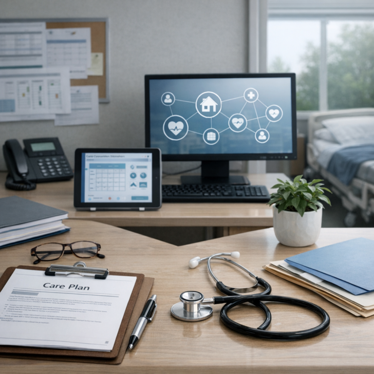Illustration of Long Term Care Coordination: Seamless Solutions for Lasting Treatment