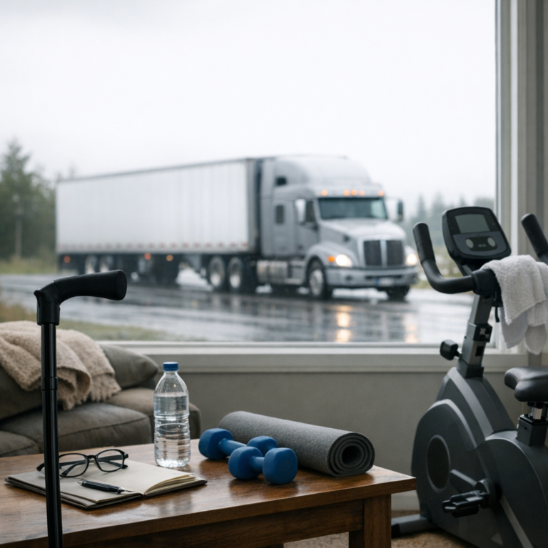long term lifestyle adjustments truck illustration for Long-Term Lifestyle Adjustments for Post-Truck Injury Recovery