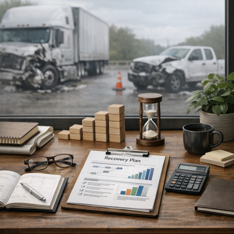 Illustration of Long Term Planning Recovery: Adjustments After Truck Injuries