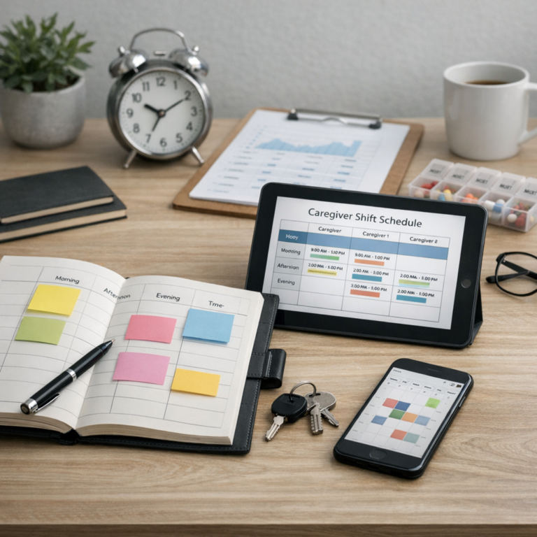 Illustration of Mastering Caregiver Schedule Management During Recovery