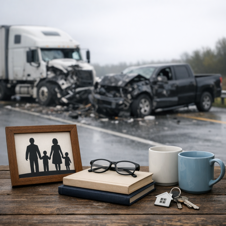 family support truck accident illustration for Navigating Family Support After a Truck Accident