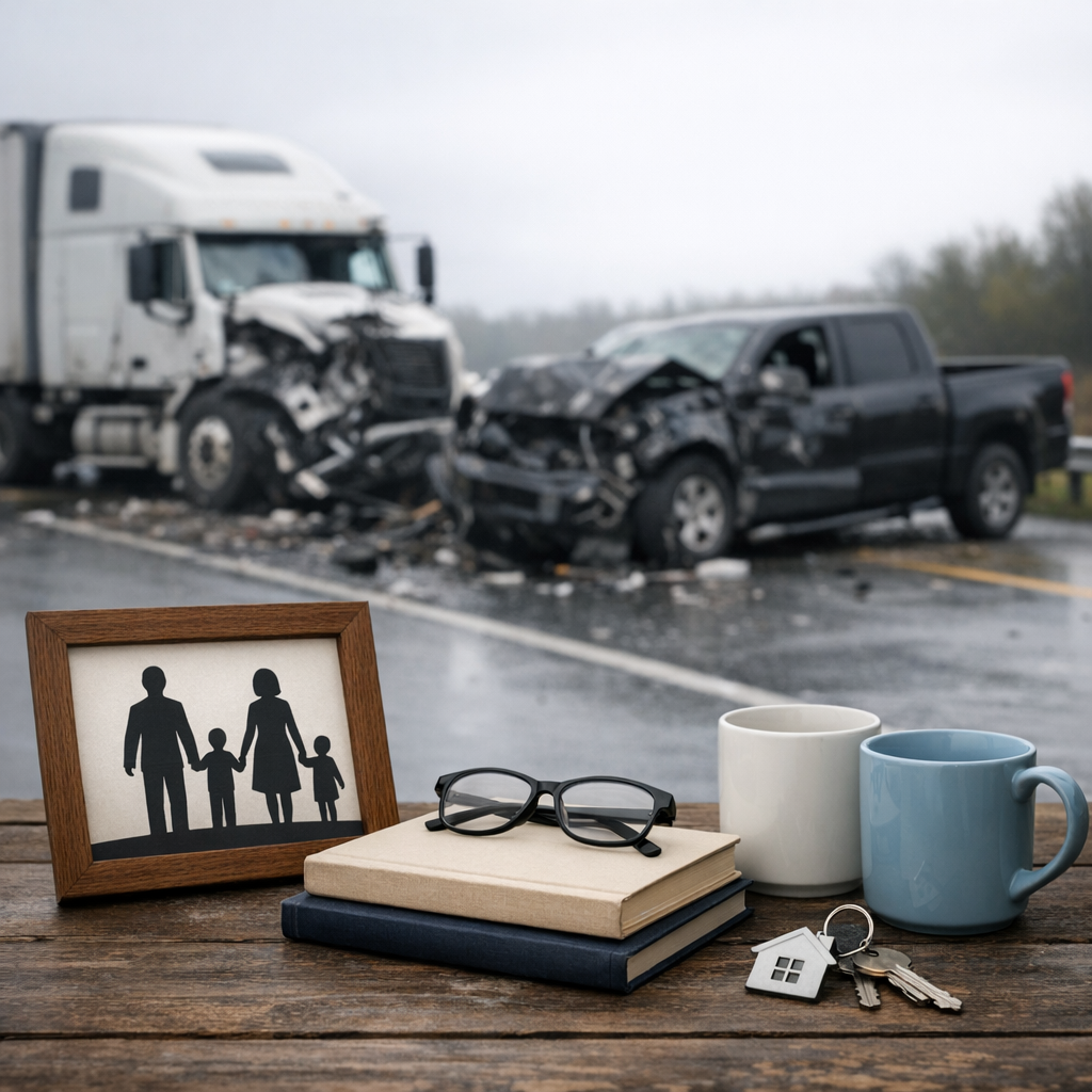 family support truck accident illustration for Navigating Family Support After a Truck Accident