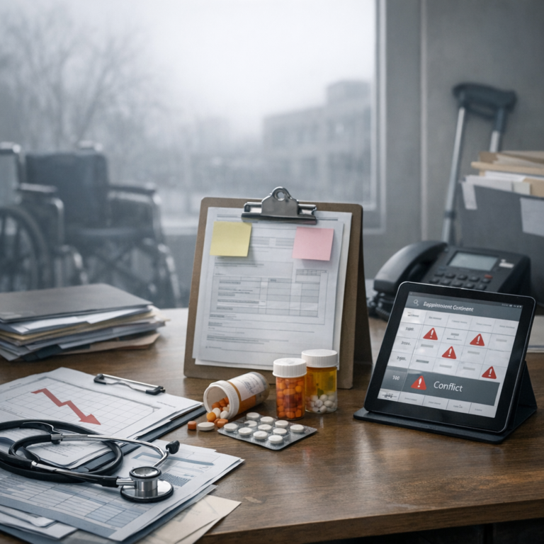 Illustration of Navigating Setback Care Coordination Challenges