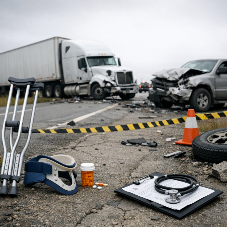 slow recovery factors truck illustration for Slow Recovery Factors After Truck Accidents