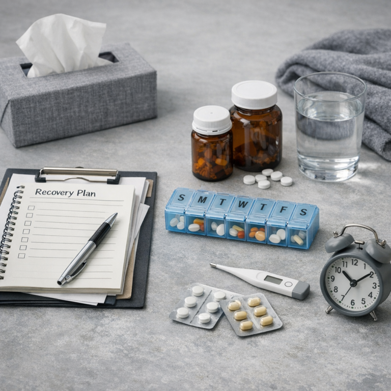 Illustration of Symptom Management Recovery Planning: Navigating Ongoing Challenges