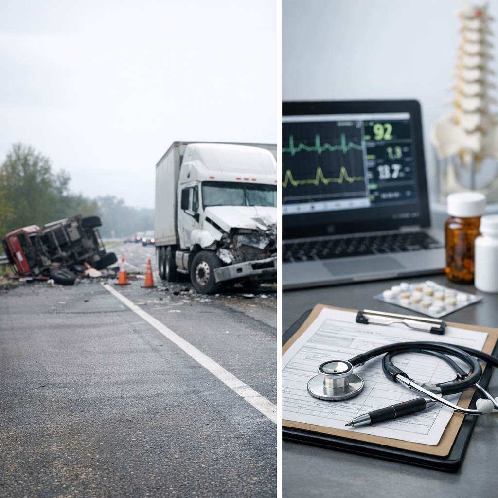 Illustration of The Importance of Care Coordination After Truck Injuries