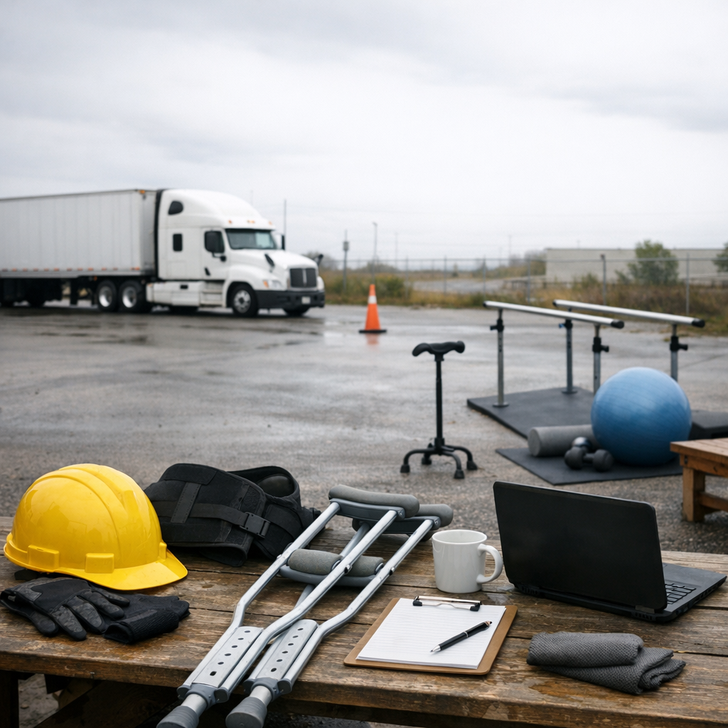 work life adjustments recovery illustration for Work Life Adjustments: Navigating Recovery After Long-Term Truck Injuries