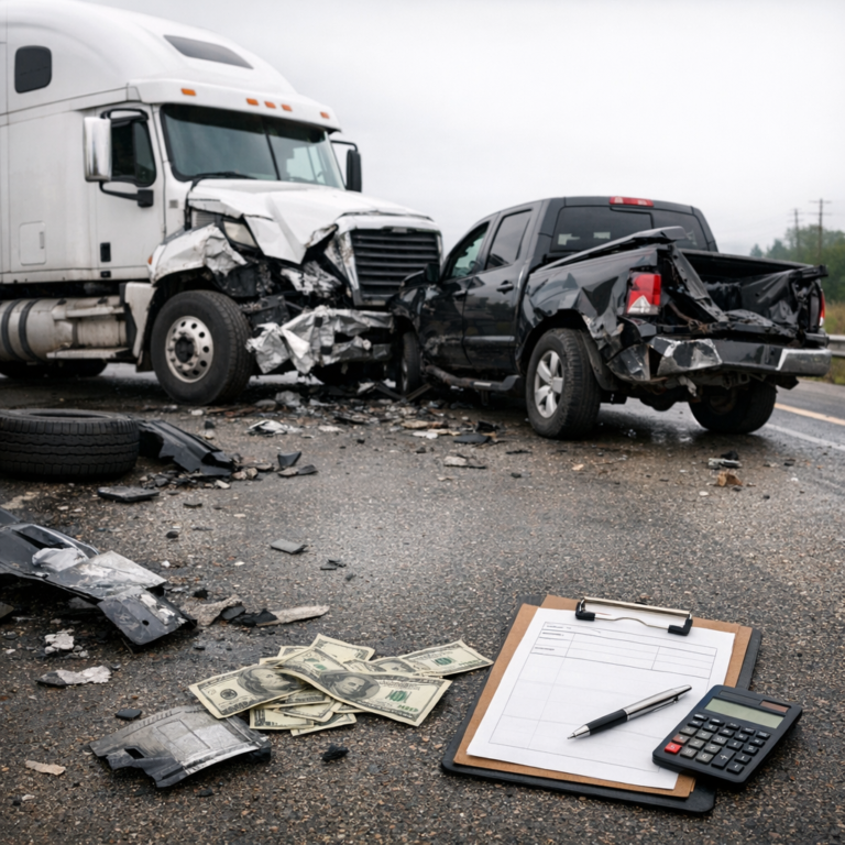 Illustration of Average Settlement for Truck Accident Claims: Understanding the Typical Truck Accident Settlement Amount
