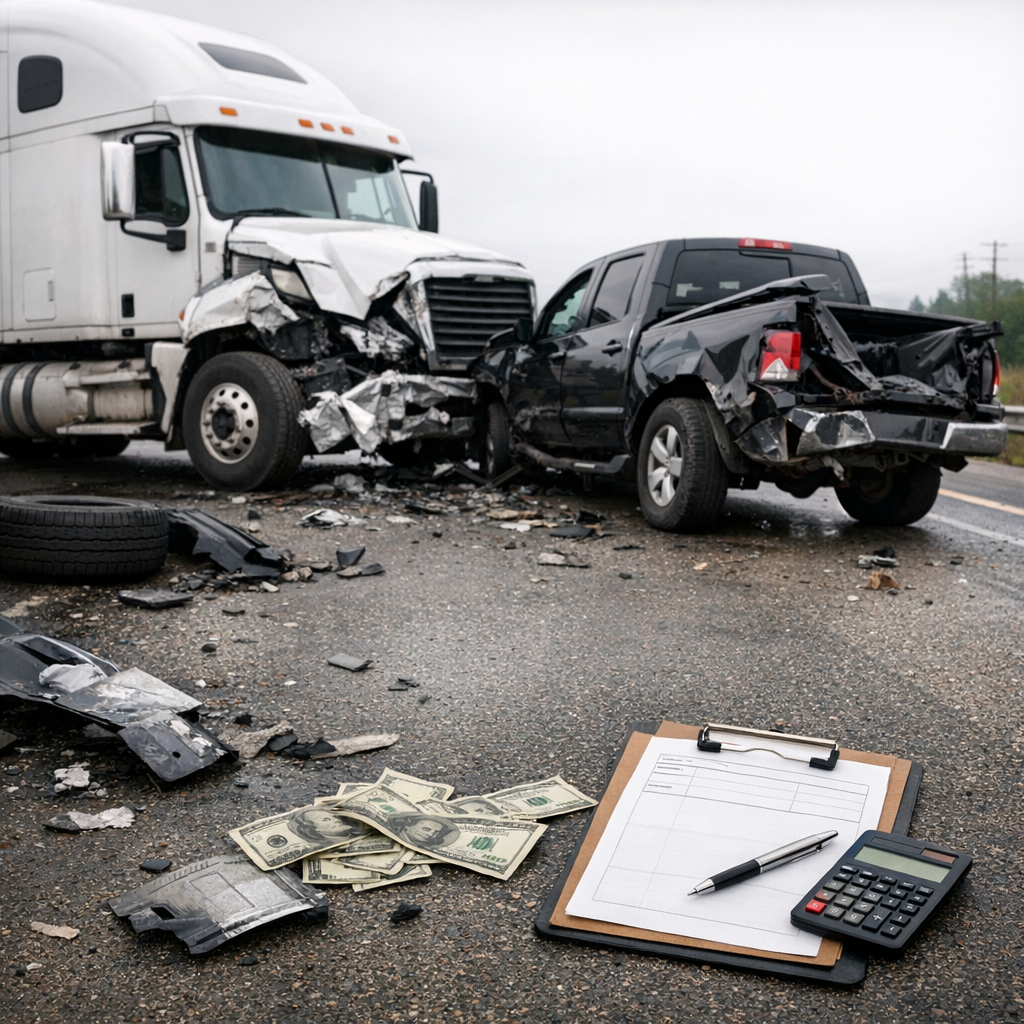 Illustration of Average Settlement for Truck Accident Claims: Understanding the Typical Truck Accident Settlement Amount