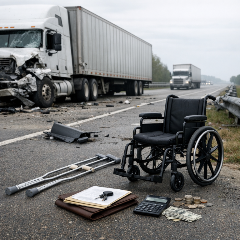 disability compensation truck accident illustration for How Disability Impacts Truck Accident Compensation