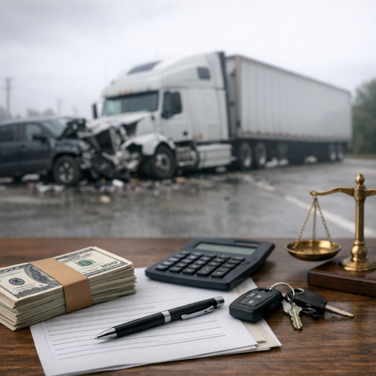 lump sum settlement truck accident illustration for How Lump Sum Settlements Work in Truck Accident Claims