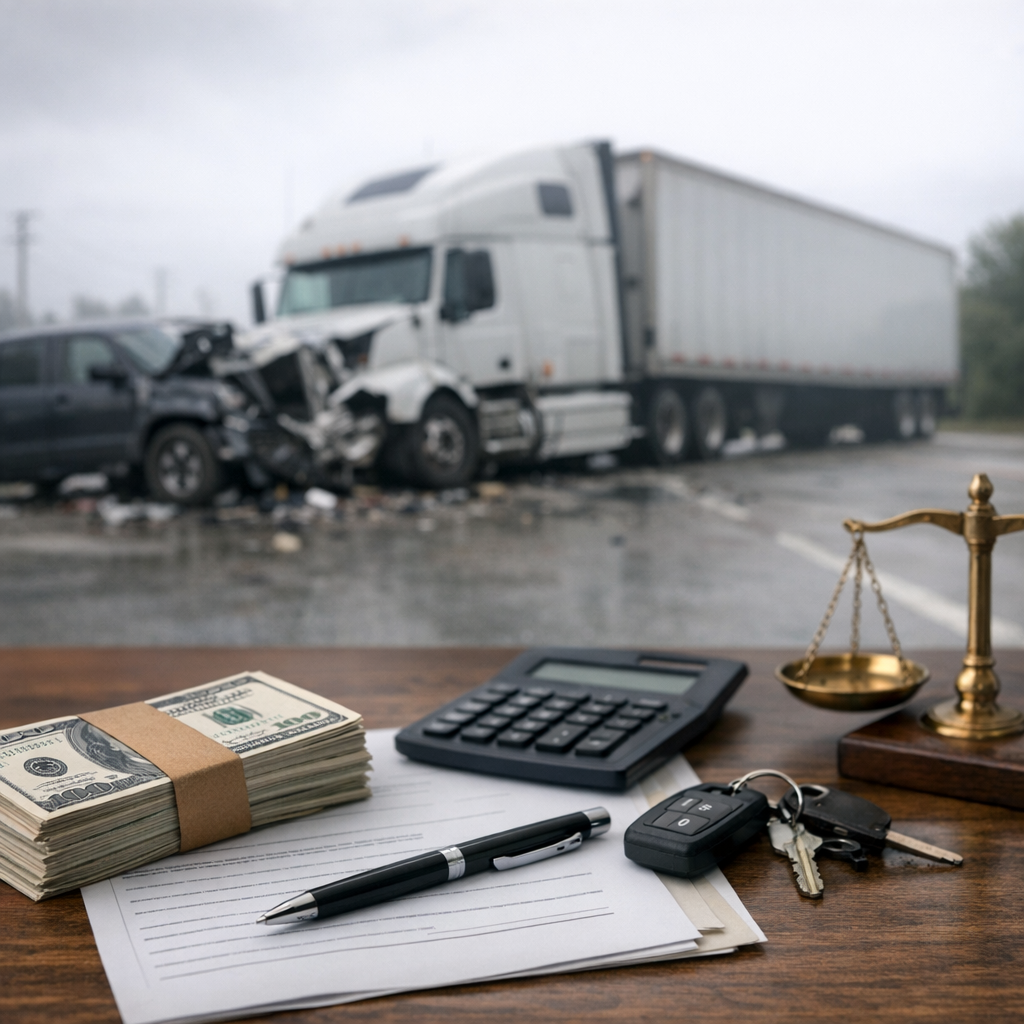 lump sum settlement truck accident illustration for How Lump Sum Settlements Work in Truck Accident Claims