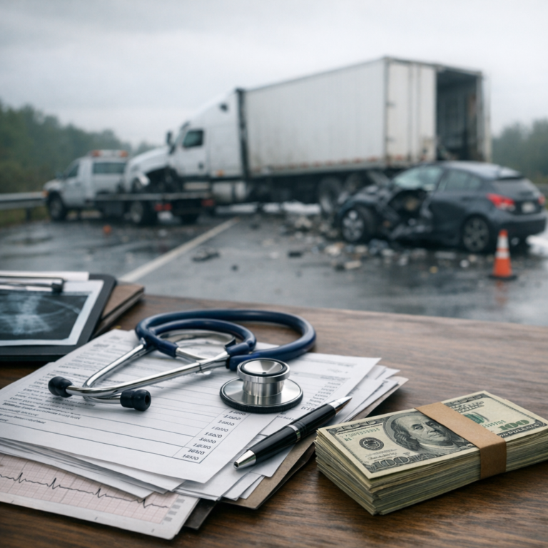 medical bills truck accident settlement illustration for How Medical Bills Are Included in Truck Accident Settlements