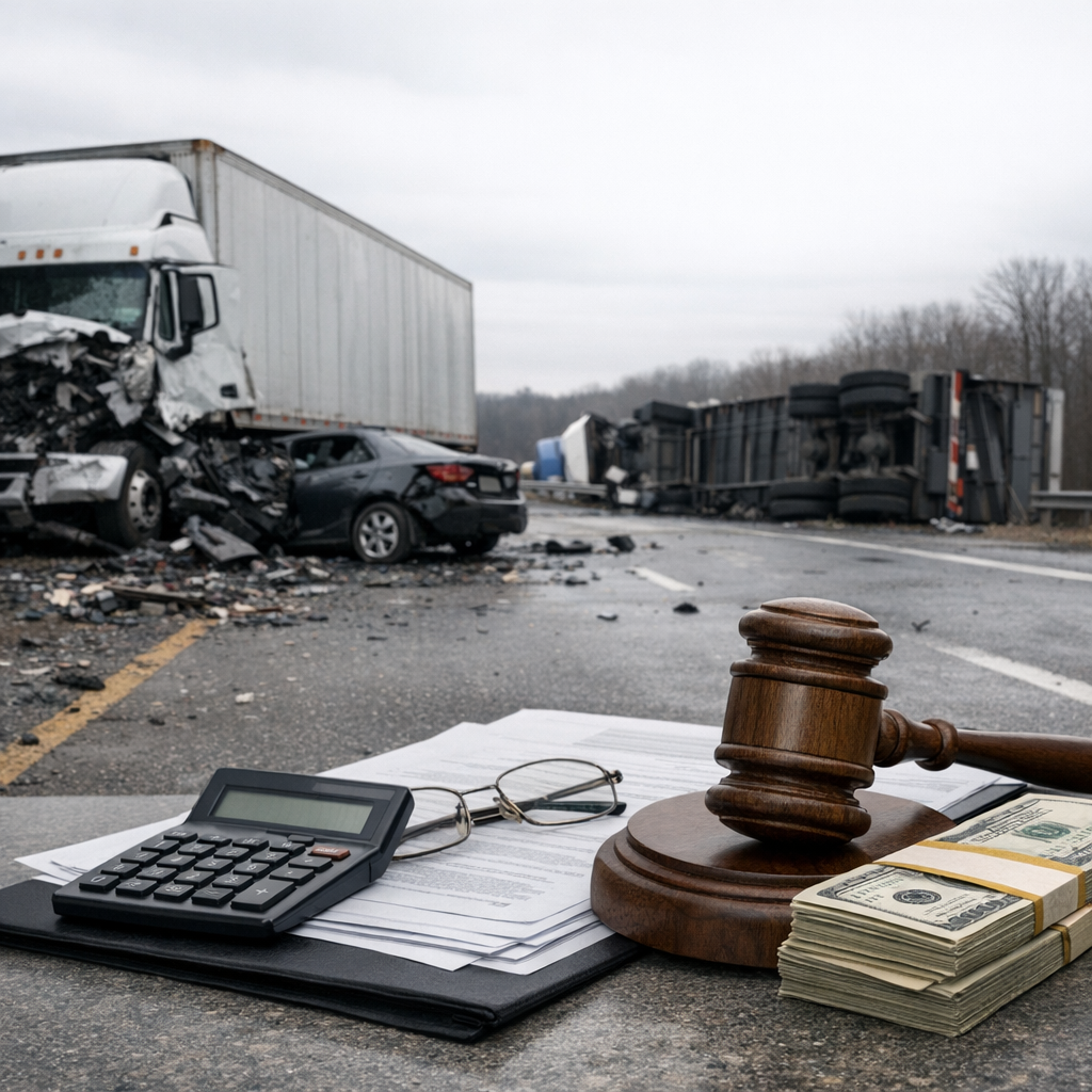 survivor benefits truck accident illustration for How Survivor Benefits Are Calculated in Truck Accident Cases