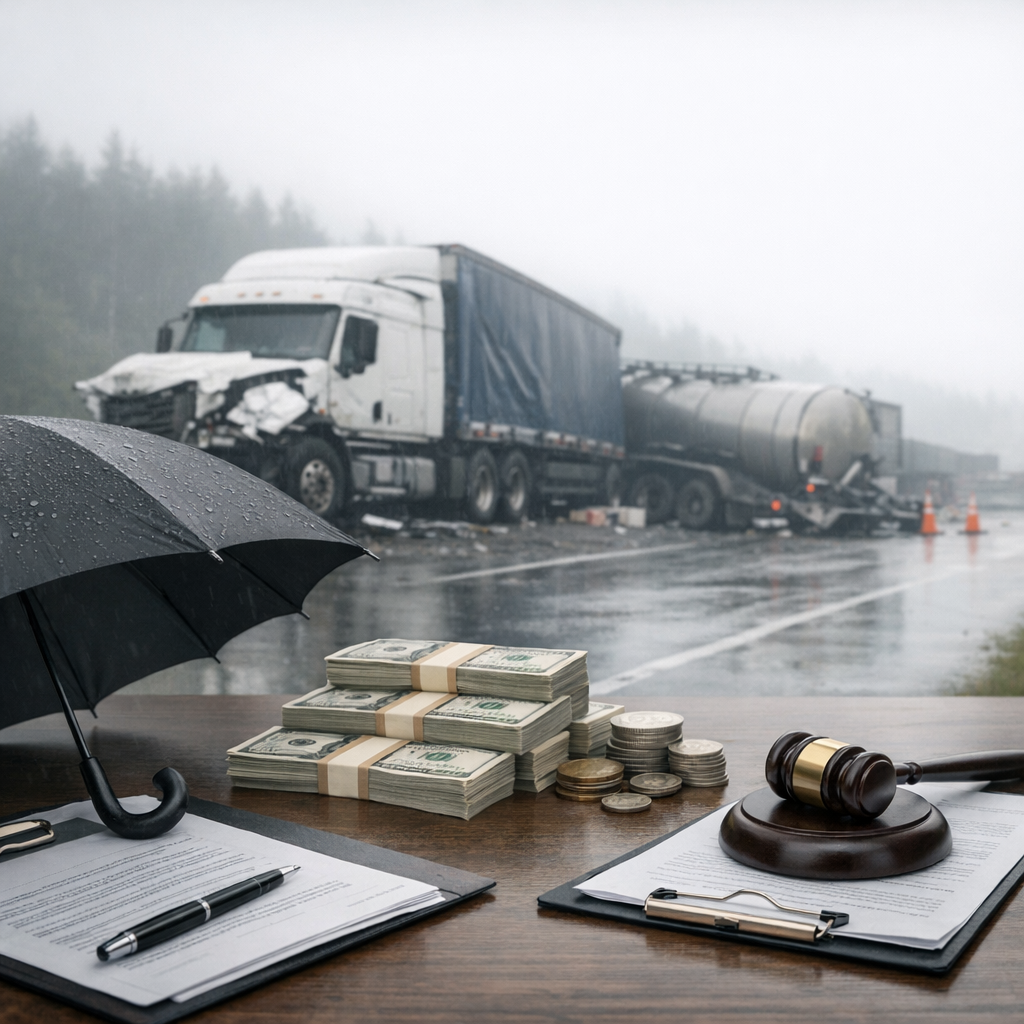 umbrella policy settlement truck accident illustration for How Umbrella Policies Affect Settlement Payouts in Truck Accidents