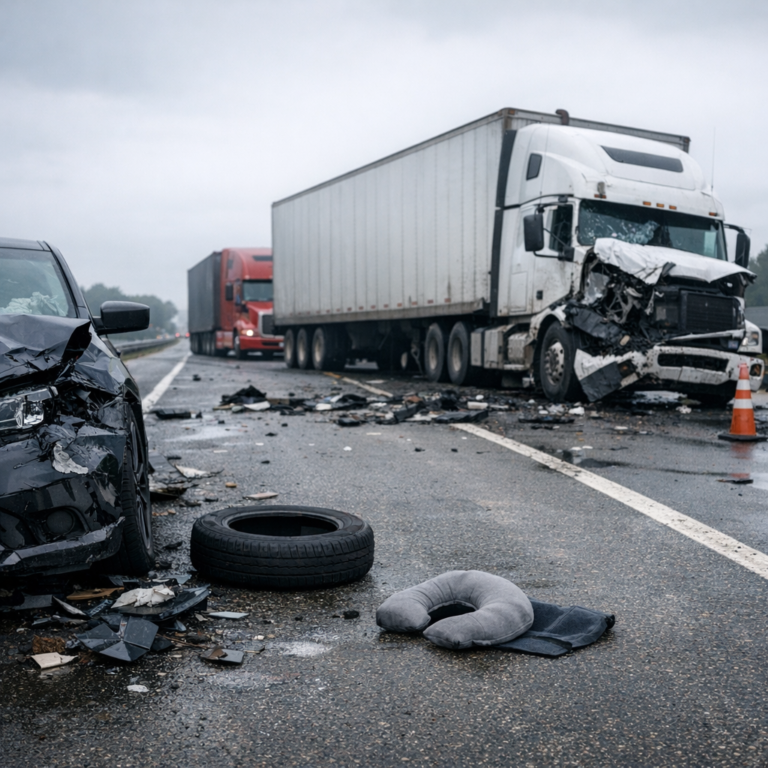 pain suffering truck accident illustration for Pain and Suffering in Truck Accident Cases Explained