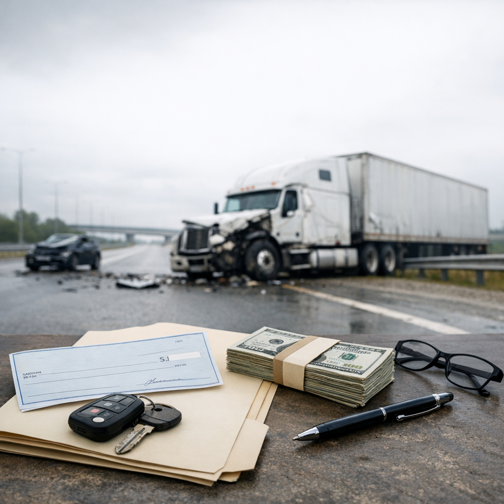 after settlement truck accident illustration for What Happens After Accepting a Truck Accident Settlement