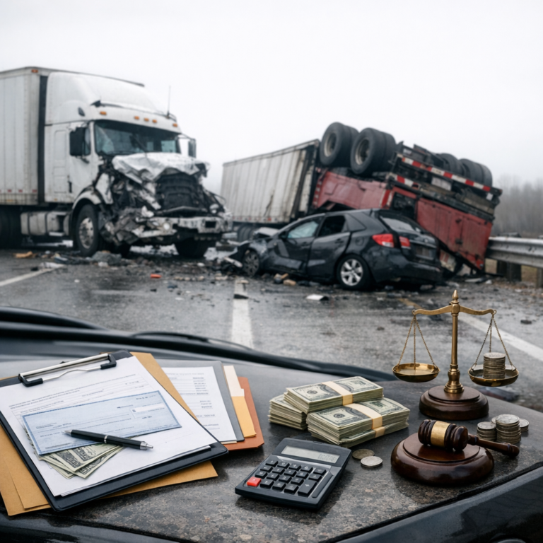 exceed limits settlement truck accident illustration for What Happens if a Settlement Exceeds Insurance Limits in a Truck Acc