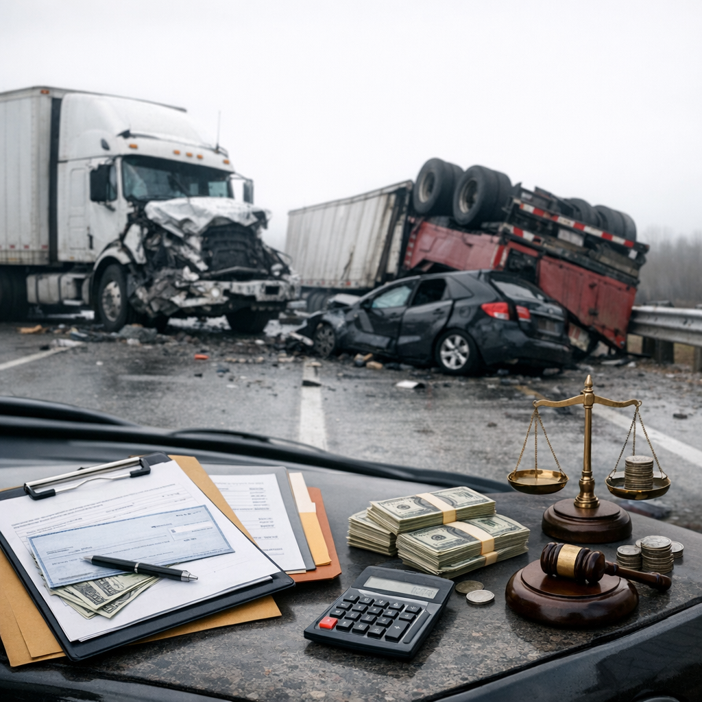 exceed limits settlement truck accident illustration for What Happens if a Settlement Exceeds Insurance Limits in a Truck Acc