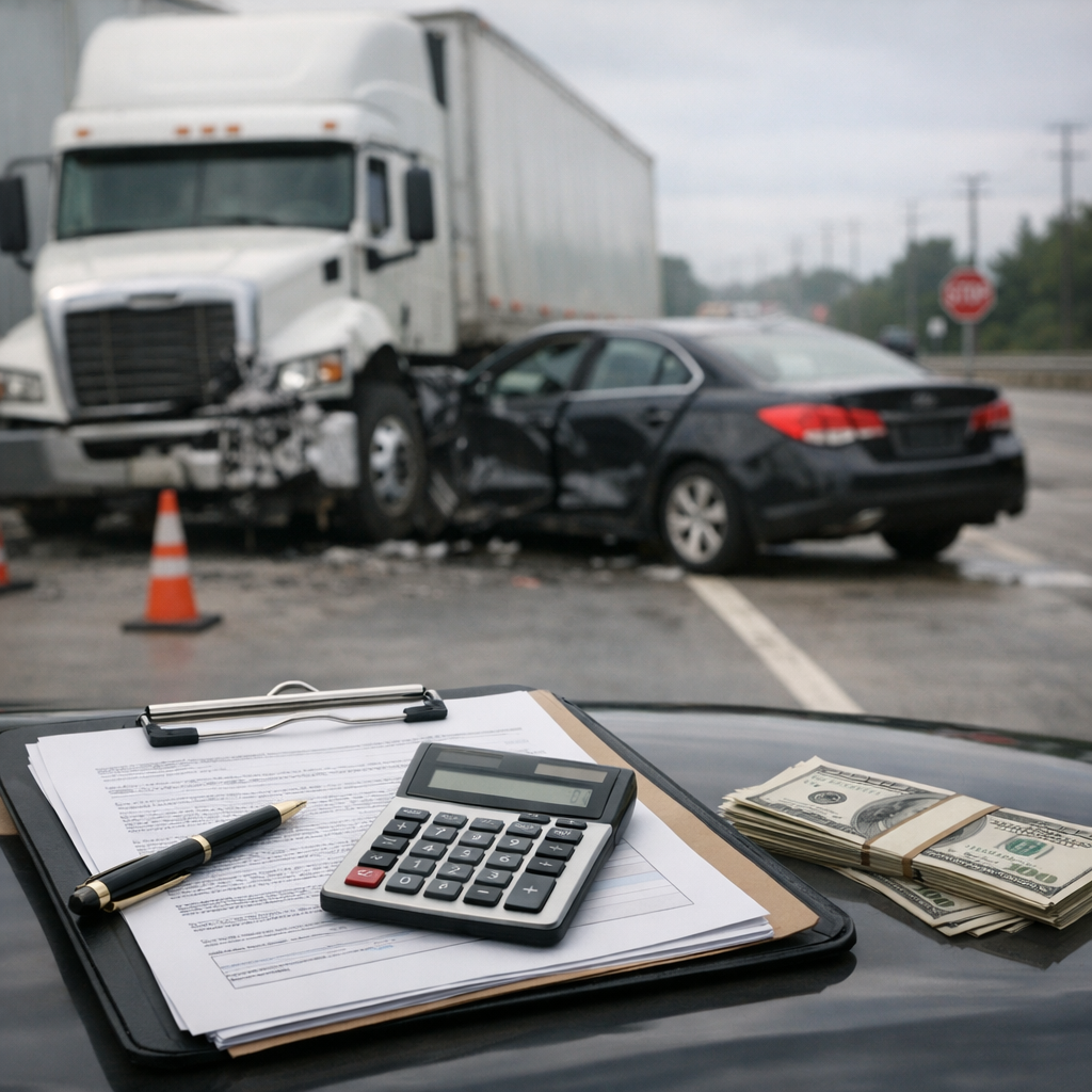 comparative negligence settlement truck accident illustration for What is Comparative Negligence Impact on Settlement Amounts