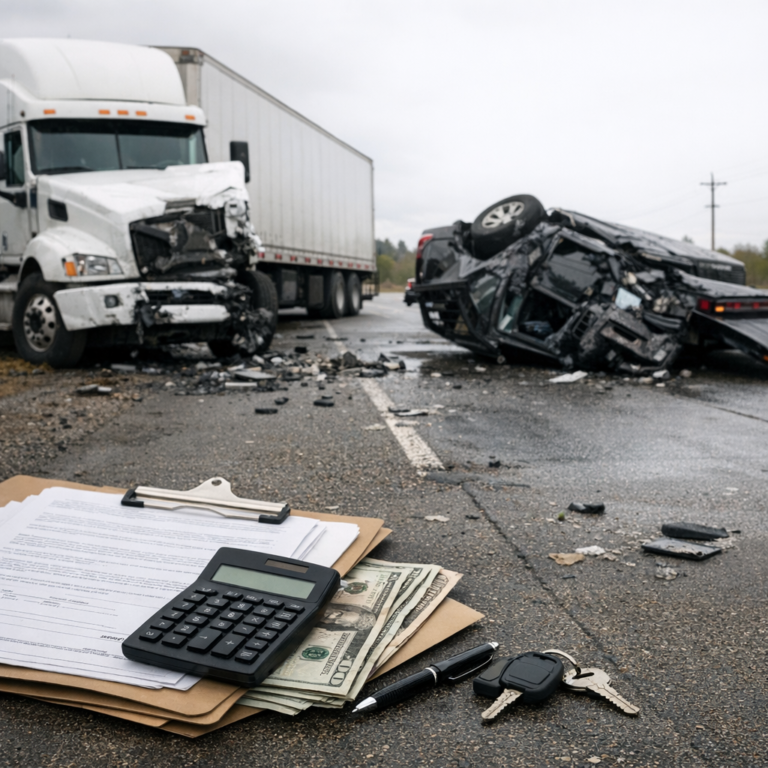 net settlement truck accident illustration for What is Net Settlement in Truck Accident Cases?