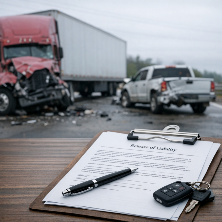 release liability truck accident settlement illustration for What is Release of Liability in Truck Accident Settlements?