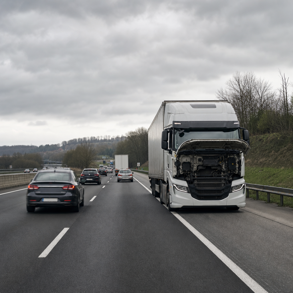 road behavior during truck incidents illustration for Certainly! Here's an engaging headline for your topic: "Truck Trouble o